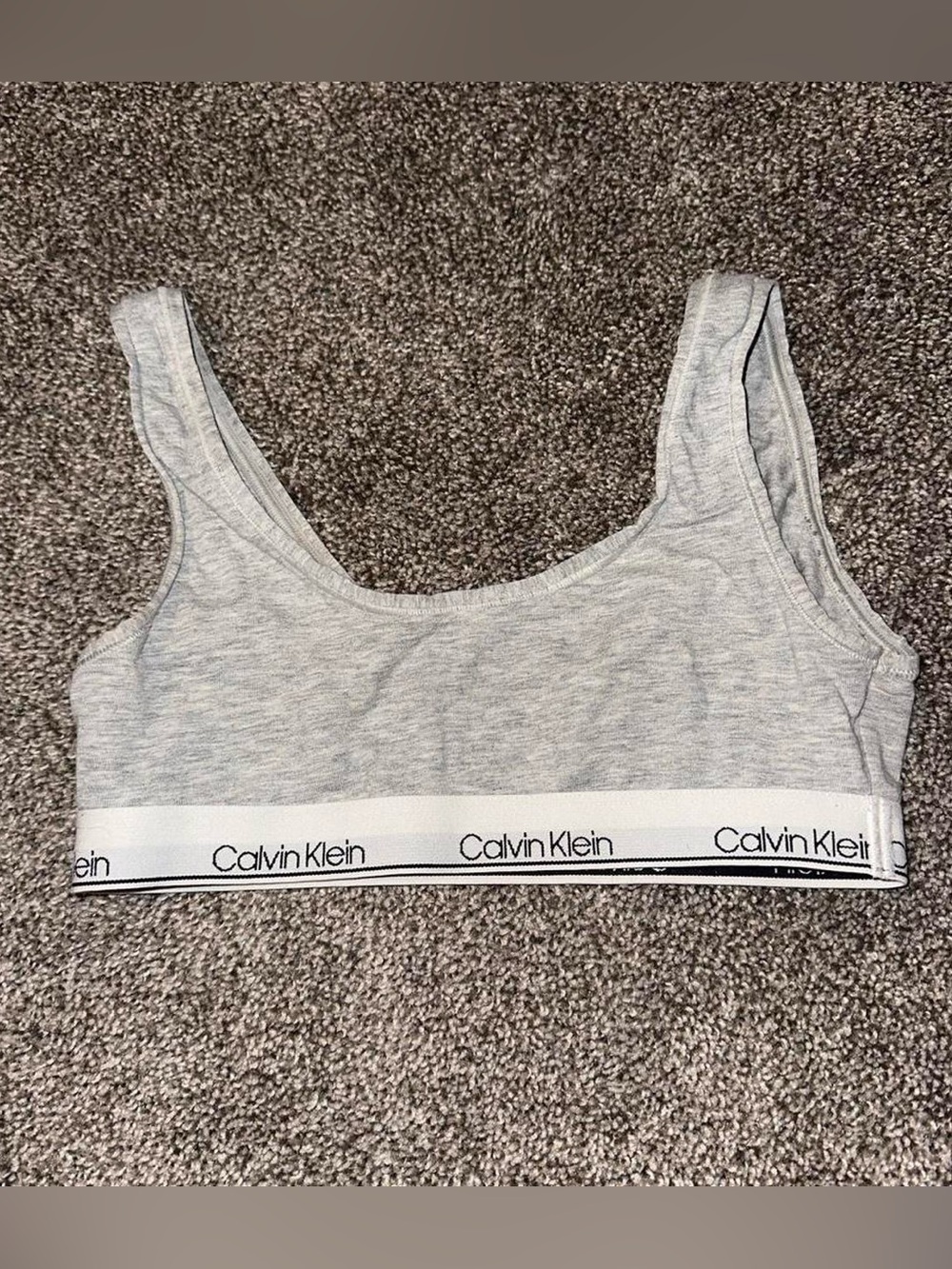 Calvin Klein Light Gray Logo Bralette
